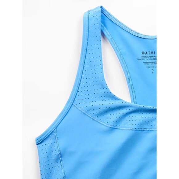 Athleta M Interval Perforated Tank Cornflower Blue Medium Regular - Picture 4 of 6